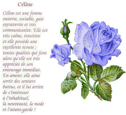 voici se que signifie le nom de celine